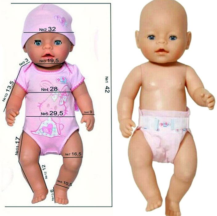 Мерки куклы-пупса Baby Born